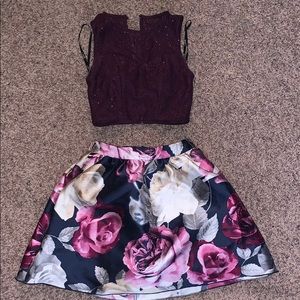 2 piece homecoming dress